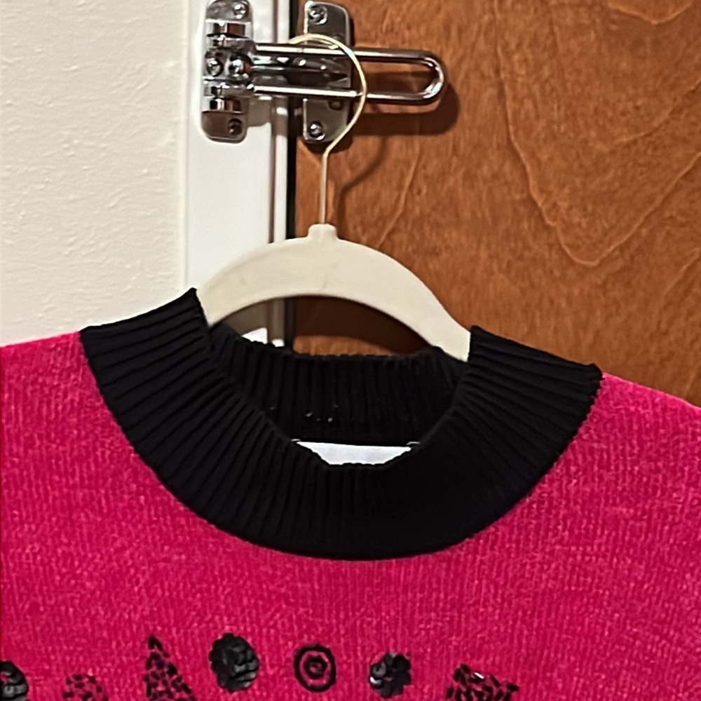 Alfred Dunner Color Block Sequined Sweater - image 3